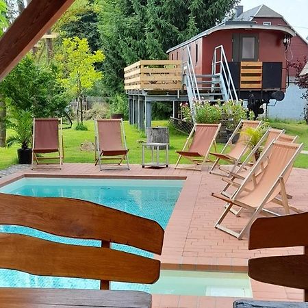 Eisenbahnromantik Im Urlaub Heinsdorfergrund Bagian luar foto